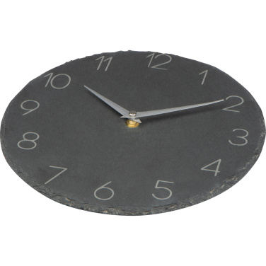 Logo trade promotional products image of: Slate wall clock GRAZ