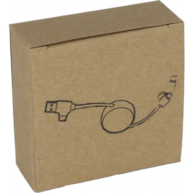 Logo trade promotional gifts picture of: Bamboo charging cable GRONINGEN