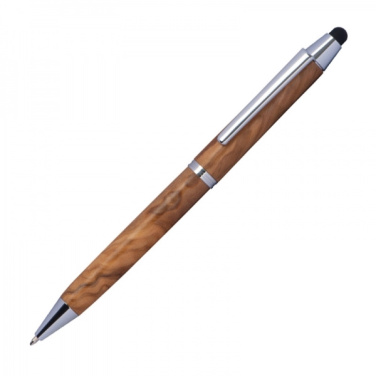Logotrade promotional giveaways photo of: Wooden ballpen with touch function ERFURT
