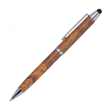 Logo trade advertising product photo of: Wooden ballpen with touch function ERFURT