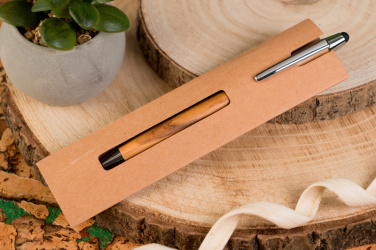 Logo trade corporate gift photo of: Wooden ballpen with touch function ERFURT
