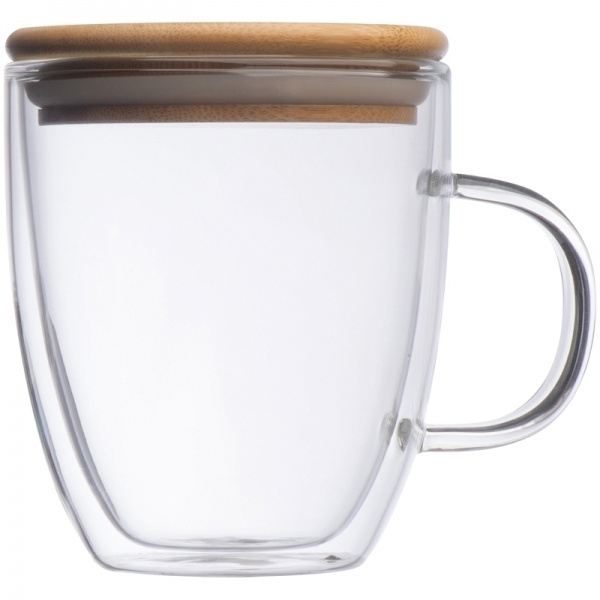 Logotrade promotional gift picture of: Double-walled glass cup GERTHE 350 ml