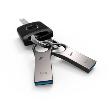 Logo trade promotional products picture of: Pendrive 3.0 Silicon Power JEWEL J80 TITANIUM 16GB