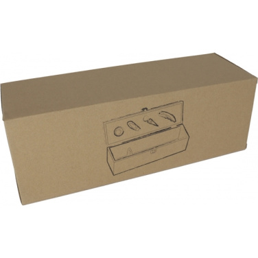 Logo trade promotional giveaways image of: Wooden wine box SAINT-ETIENNE