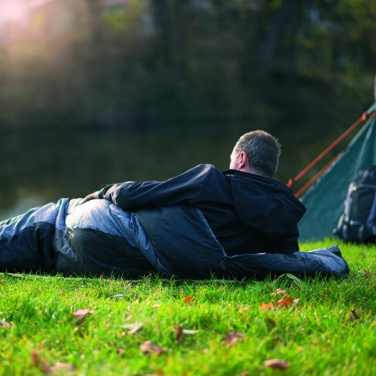 Logotrade advertising product image of: Sleeping bag KINABALU Schwarzwolf