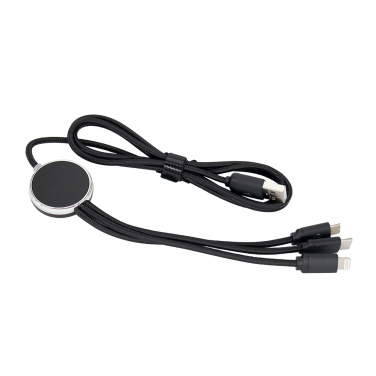 Logotrade promotional giveaway image of: 3in1 long cable with elighted logo for engraving, W201TG