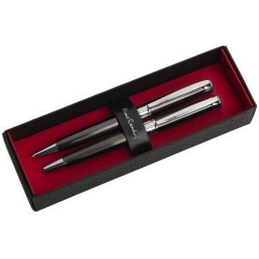 Logotrade corporate gift image of: Metal set of ballpoint pen and roller ROI