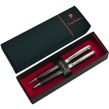 Logotrade corporate gift image of: Metal set of ballpoint pen and roller ROI
