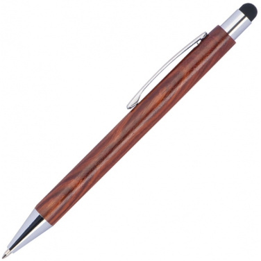 Logo trade promotional merchandise image of: Wooden ballpen BILZEN