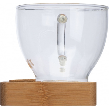 Logo trade promotional merchandise picture of: Tray with cup and spoon FORMOSA 150 ml