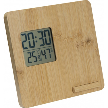 Logotrade corporate gift image of: Bamboo weather station GRANADA