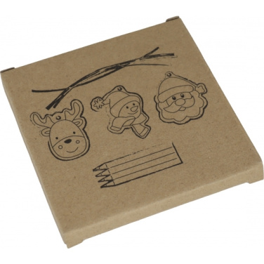 Logo trade advertising product photo of: Christmas tree tag painting set DRESDEN