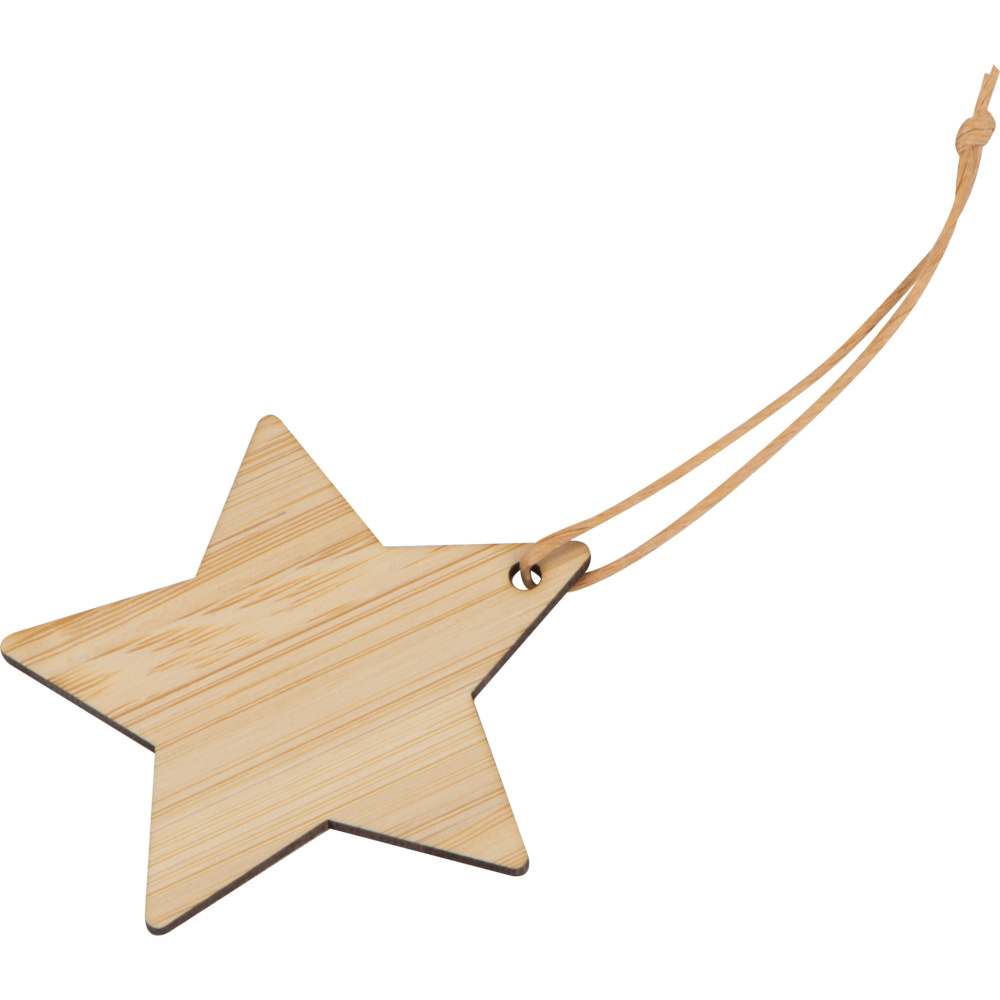Logotrade business gifts photo of: Bamboo star pendant FOGGIA
