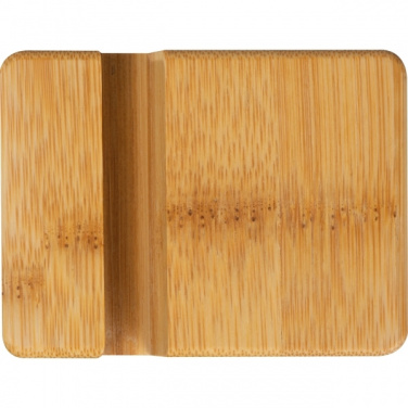 Logo trade corporate gifts image of: Bamboo smartphone holder SAN SEBASTIAN