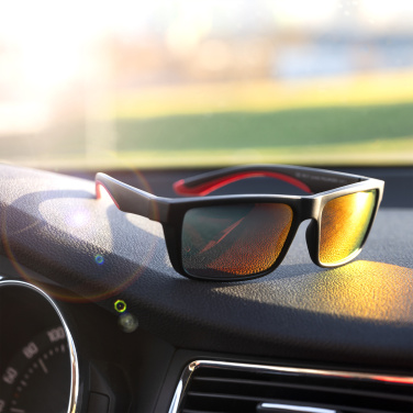 Logo trade promotional merchandise image of: Sunglasses IRAVADI Schwarzwolf