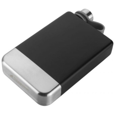 Logo trade promotional gift photo of: Hip flask set TAHAT Schwarzwolf