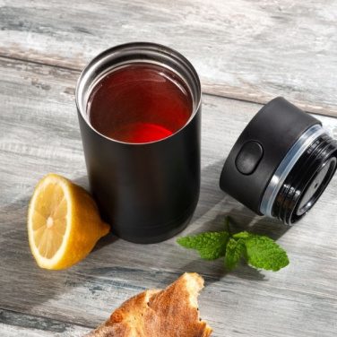 Logo trade promotional merchandise image of: Thermo mug ADRASAN 240 ml Schwarzwolf