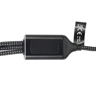 Logo trade business gifts image of: 3 in 1 cable with elighted logo Pierre Cardin