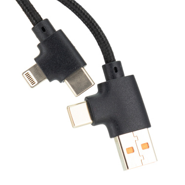 Logotrade promotional product picture of: 4in1 long wooden cable with elighted logo for engraving