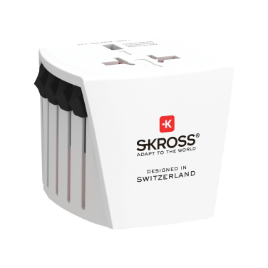 Logo trade promotional items image of: SKROSS World Travel Adapter MUV Micro