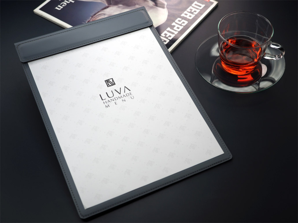 Logo trade corporate gifts image of: Menu cover 1241094