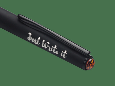 Logo trade promotional products picture of: Ball pen with AMBER stone 2070036