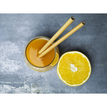 Logotrade promotional giveaway image of: ECO Bamboe Straw Set bamboo straws