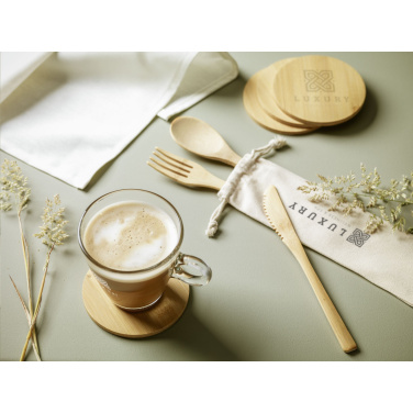 Logo trade promotional merchandise image of: Bambu Cutlery Set