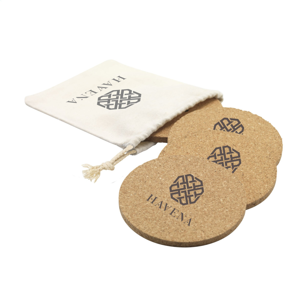 Logotrade promotional giveaway image of: Cork Coaster Set