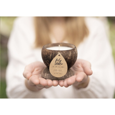 Logo trade promotional merchandise photo of: We Love The Planet Coconut Candle