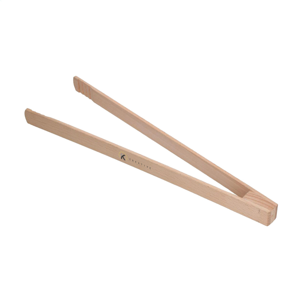 Logotrade business gift image of: Pinza wooden BBQ tongs