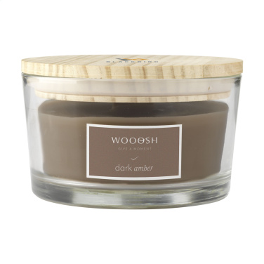 Logo trade corporate gift photo of: Wooosh Flame Scented Candle Dark Amber