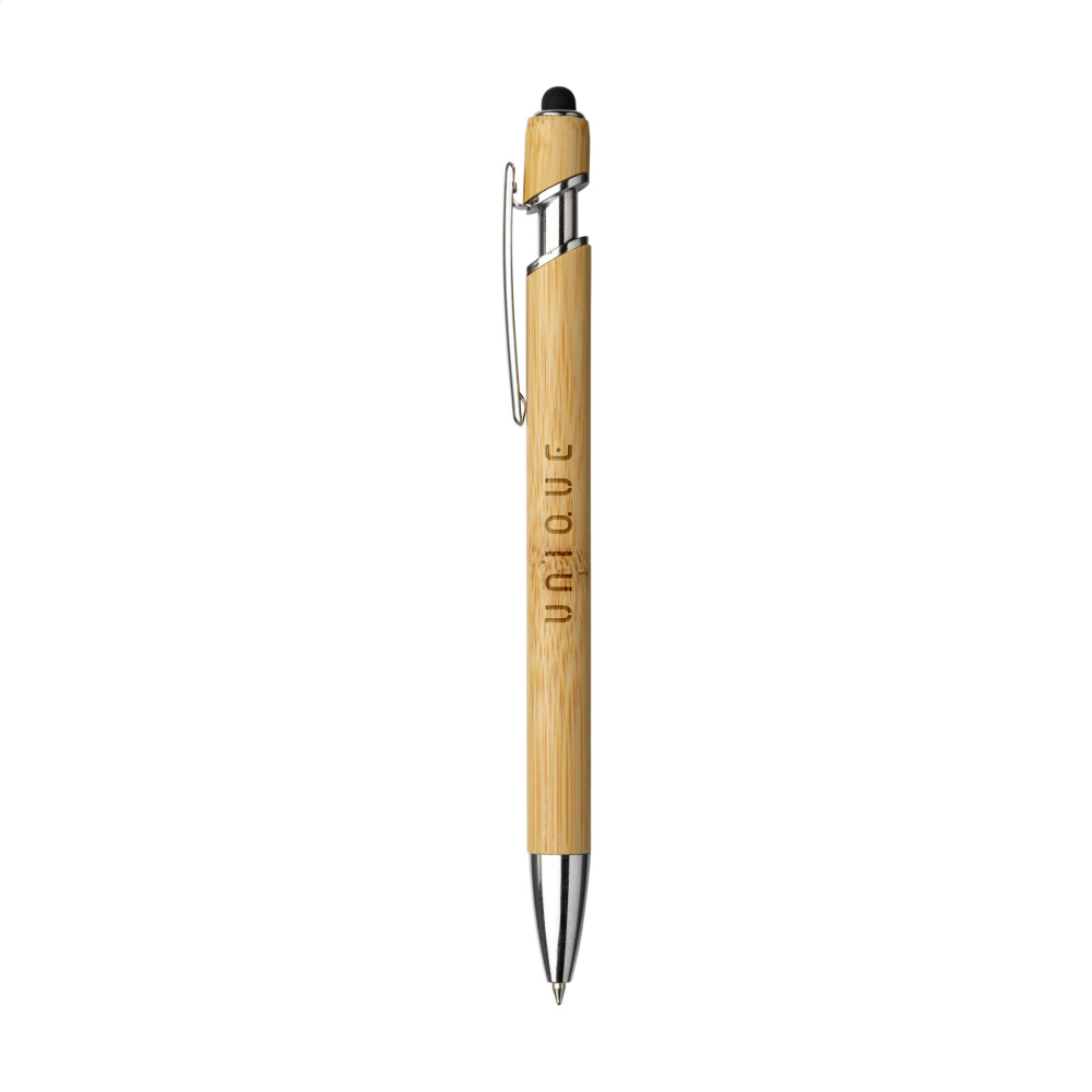 Logo trade advertising products picture of: Luca Touch Bamboo stylus pen