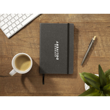 Logotrade corporate gift image of: Montana Recycled Leather Paper Notebook A5
