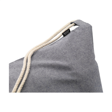 Logo trade promotional products image of: GRS Recycled Cotton PromoBag (180 g/m²) backpack