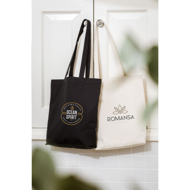 Logo trade promotional giveaways picture of: GRS Recycled Canvas Bag Natural (260 g/m²)
