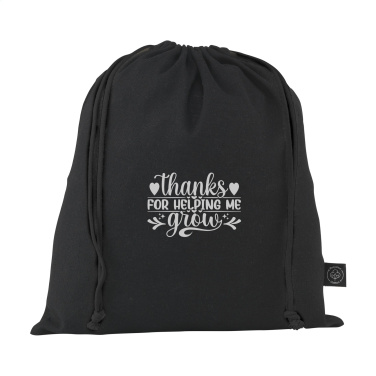 Logo trade promotional items picture of: Gift Pouch GRS Recycled Cotton (150 g/m²) M