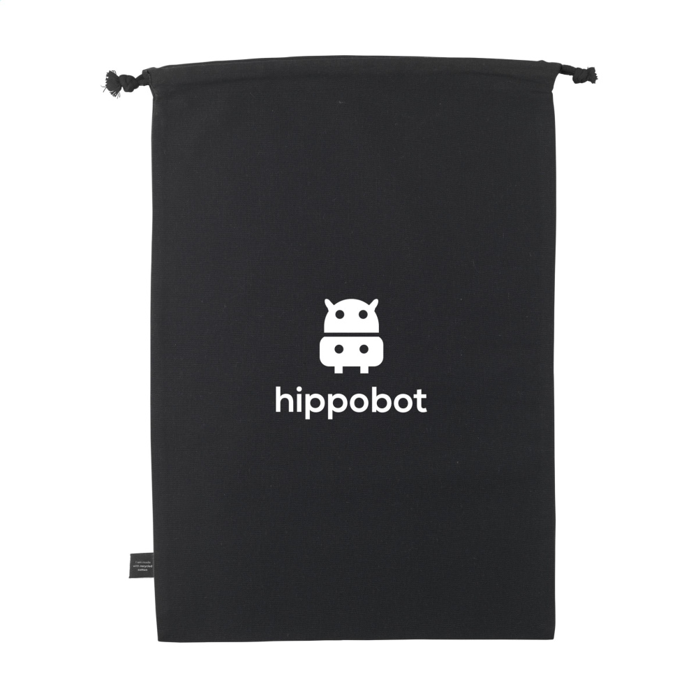 Logo trade promotional products image of: Gift Pouch GRS Recycled Cotton (150 g/m²) L