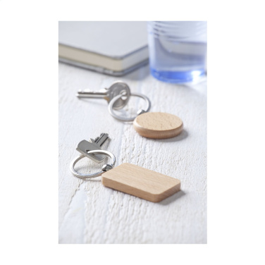 Logotrade corporate gift image of: WoodKey Circle keychain