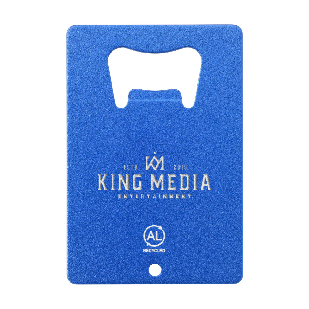 Logo trade promotional giveaways image of: Carta Opener Recycled Alu bottle opener