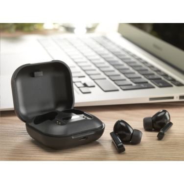 Logo trade corporate gift photo of: Aron TWS Wireless Earbuds in Charging Case