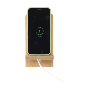 Logo trade promotional products image of: Miyo Bamboo Phone Stand