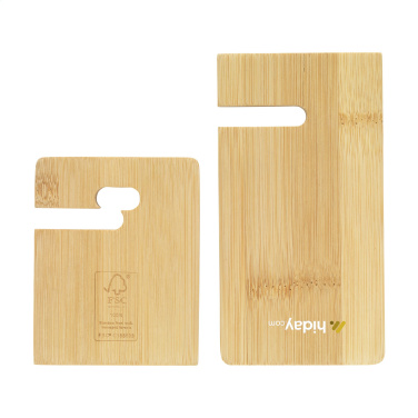 Logo trade promotional products picture of: Miyo Bamboo Phone Stand