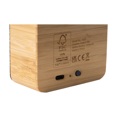 Logotrade corporate gift image of: Sonido 5W Bamboo wireless speaker