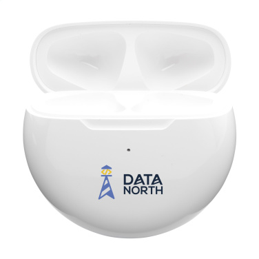 Logo trade promotional merchandise image of: Calypso RCS Recycled Wireless Earbuds