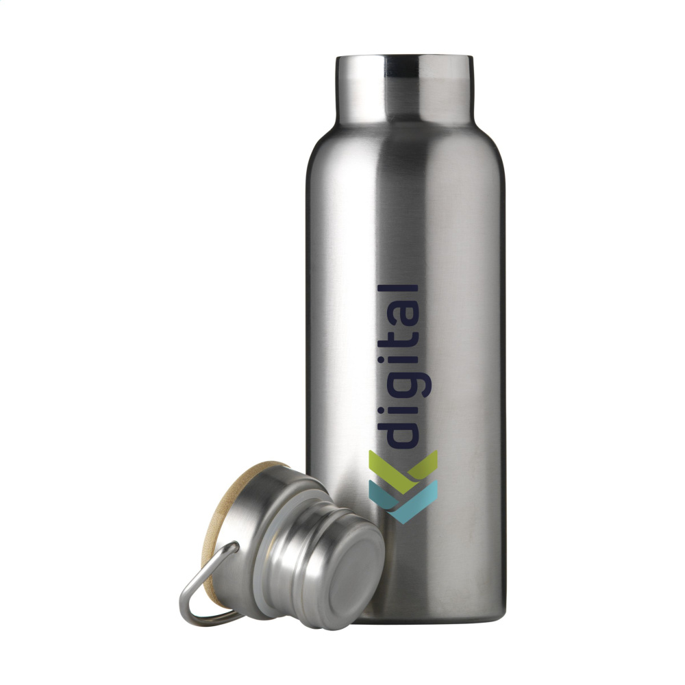 Logo trade promotional merchandise photo of: Nordvik RCS Recycled Steel 500 ml drinking bottle