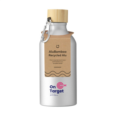 Logo trade promotional product photo of: AluBamboo GRS Recycled Alu 500 ml water bottle