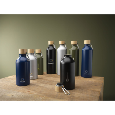 Logo trade promotional giveaways image of: AluBamboo GRS Recycled Alu 750 ml water bottle