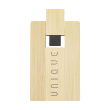 Logotrade advertising product image of: CreditCard USB Bamboo 16 GB
