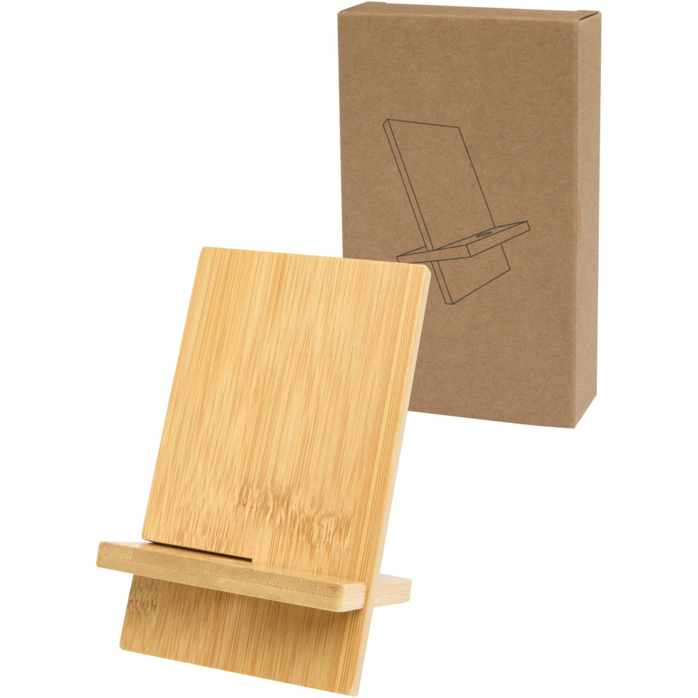 Logo trade promotional giveaways picture of: Ceibo detachable bamboo phone stand